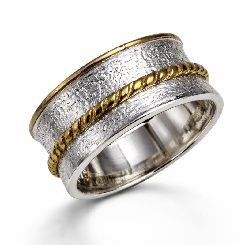 Silver & Gold Spinner Ring